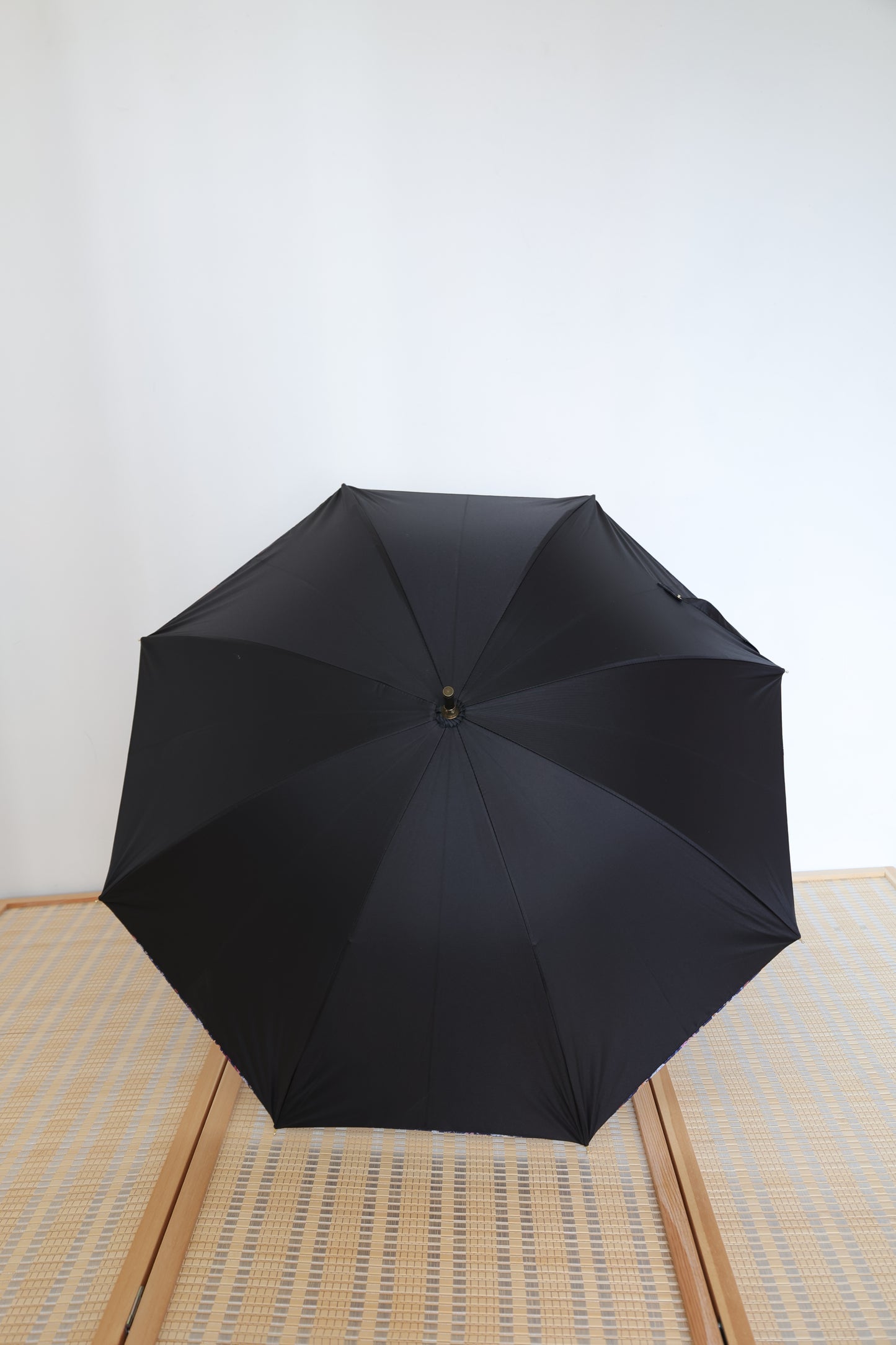 blue rabbit double layer cloth Vinyl sunscreen uv coating anti-ultraviolet Telescopic pole Animal cat head handle Umbrella diameter 84cm黑色雙層內布藍兔子黑膠可伸縮桿貓頭柄84cm
